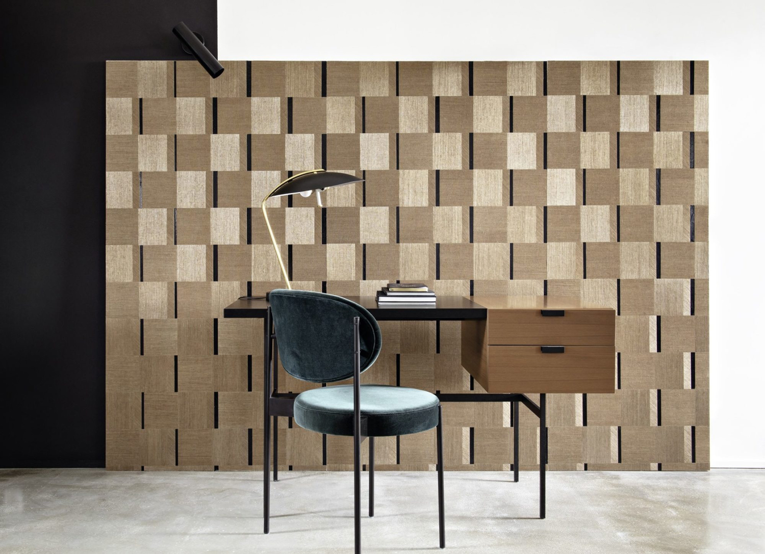 Tapete Sisal Carre - Tabac/ Noir