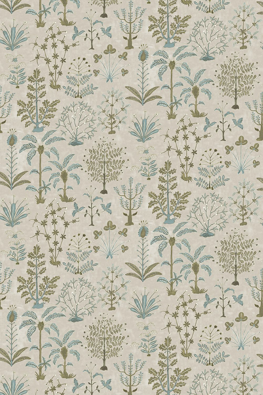 Tapete Cynthia - Stone, Light Blue and Olive