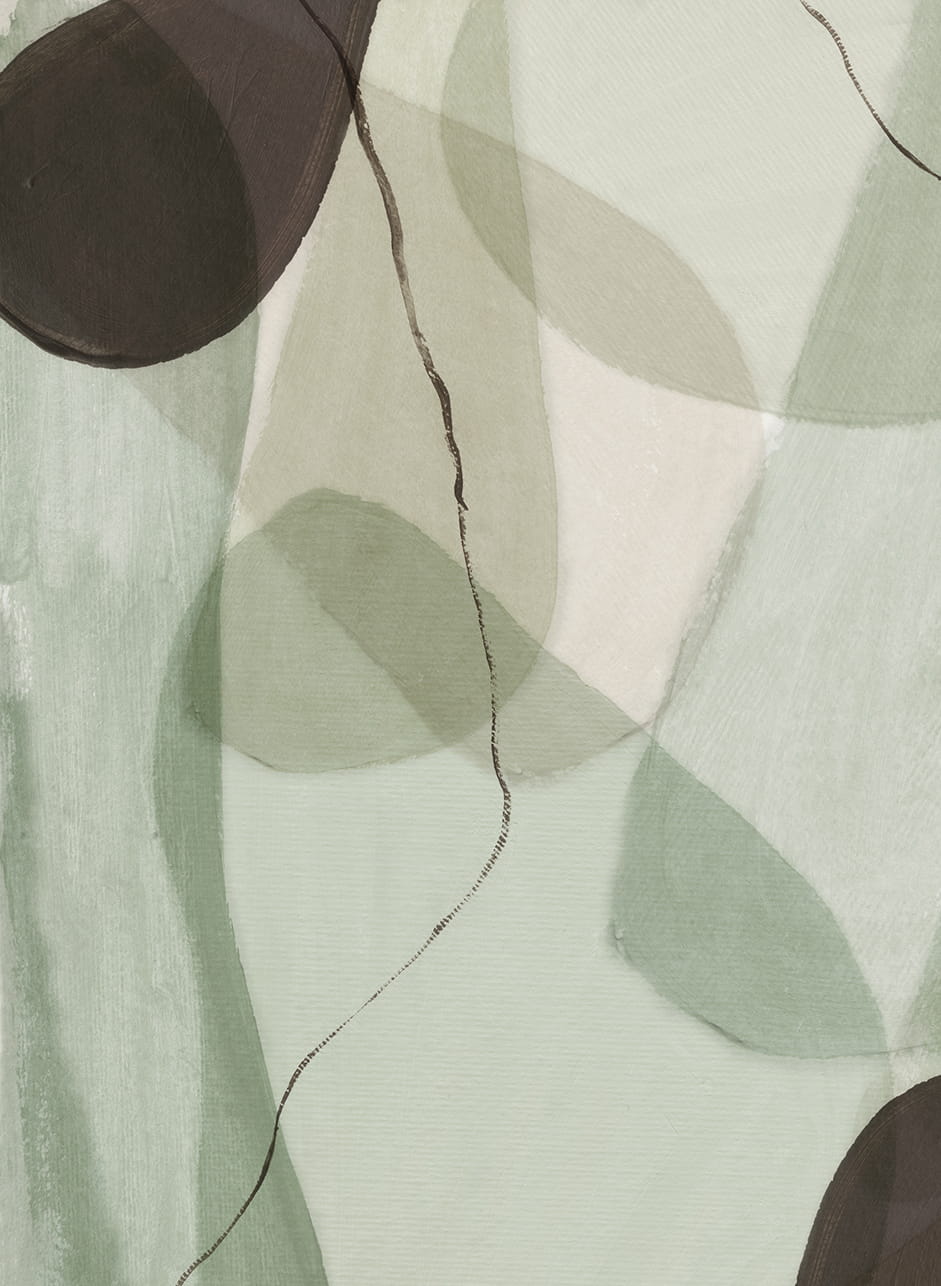 Wandbild Asana - green