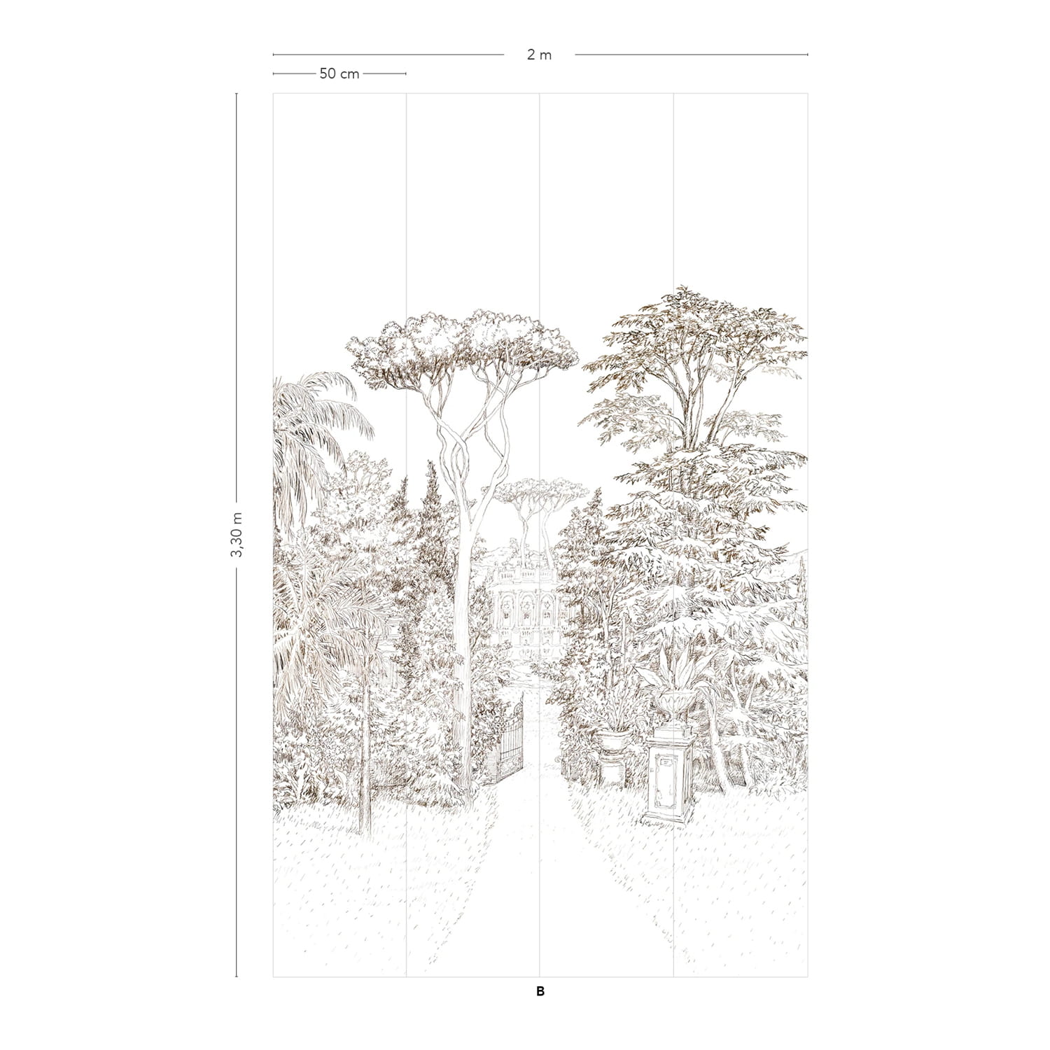 Mural Jardin Baroque - Panel B