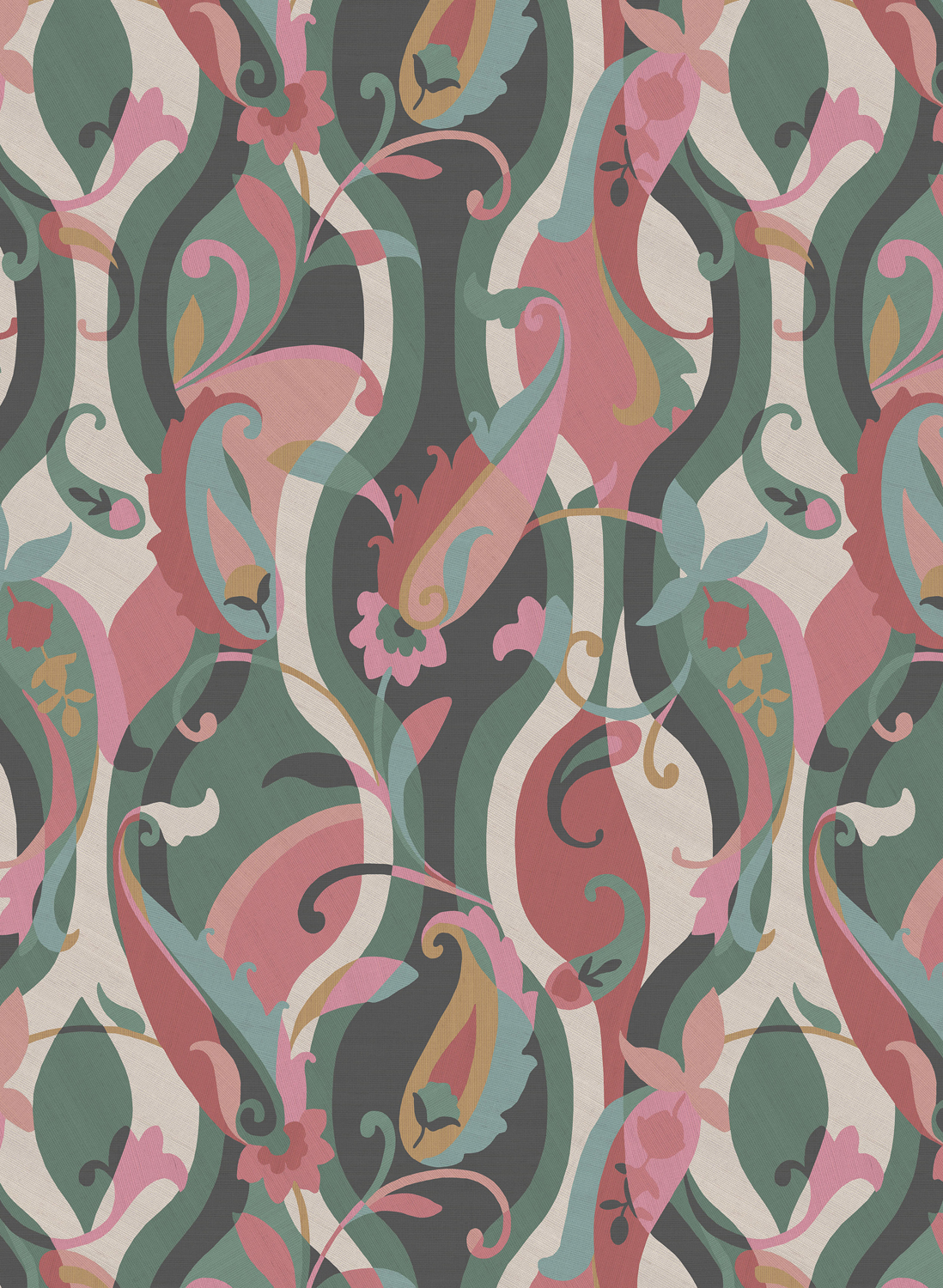 Tapete Castillo - Celadon/ Rose
