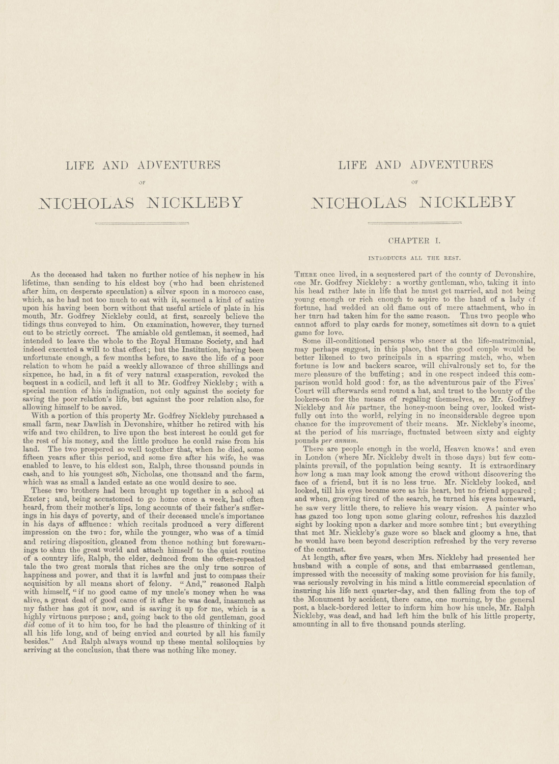 Wandbild Nicholas Nickleby - Schnn