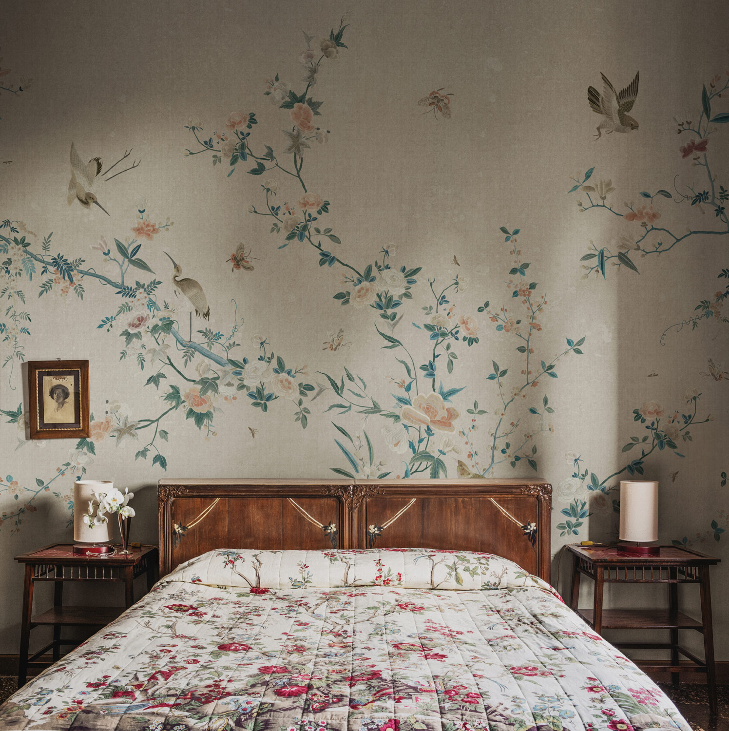 Wandbild Bloom - Grey