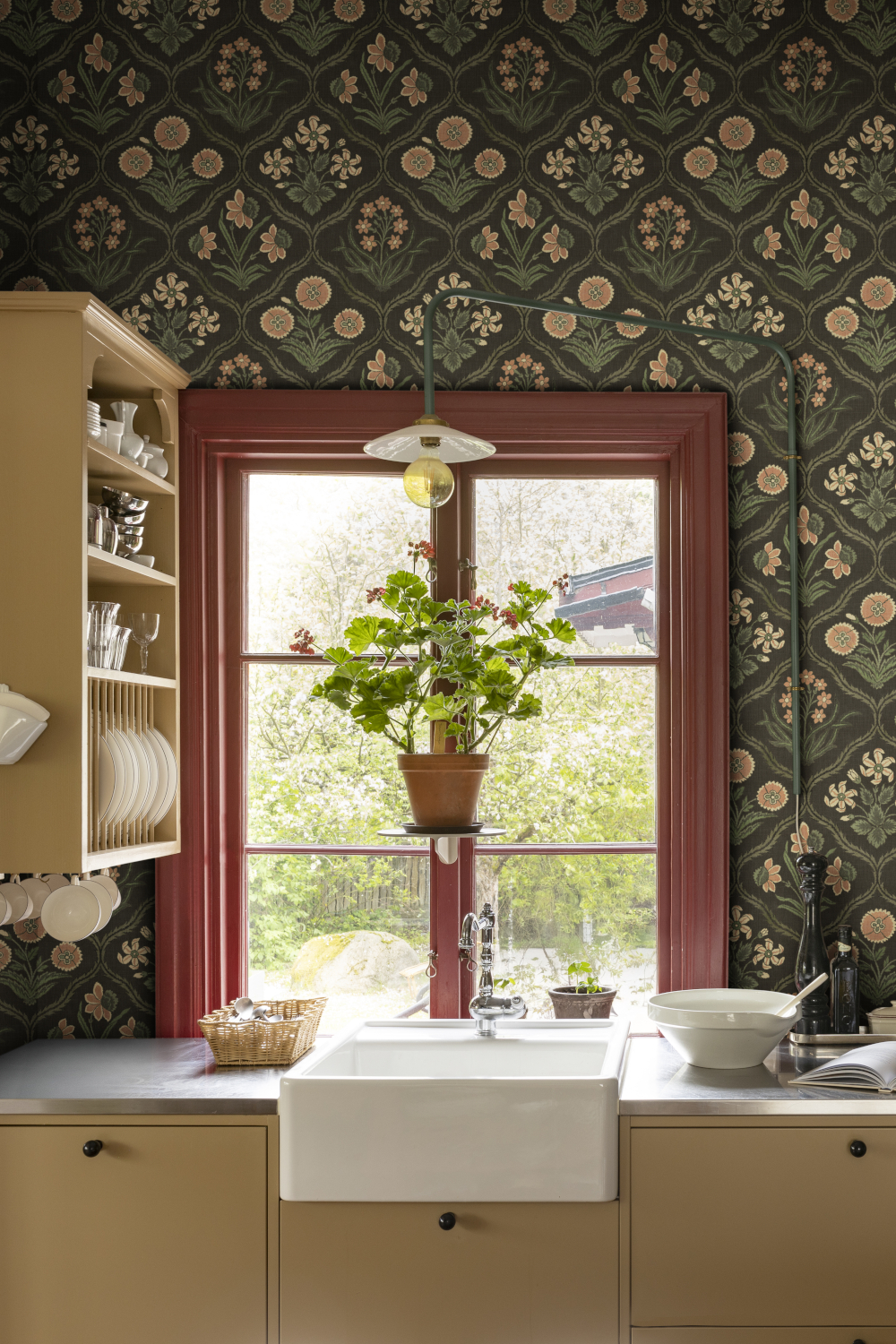 Wallpaper Rosa - Charcoal