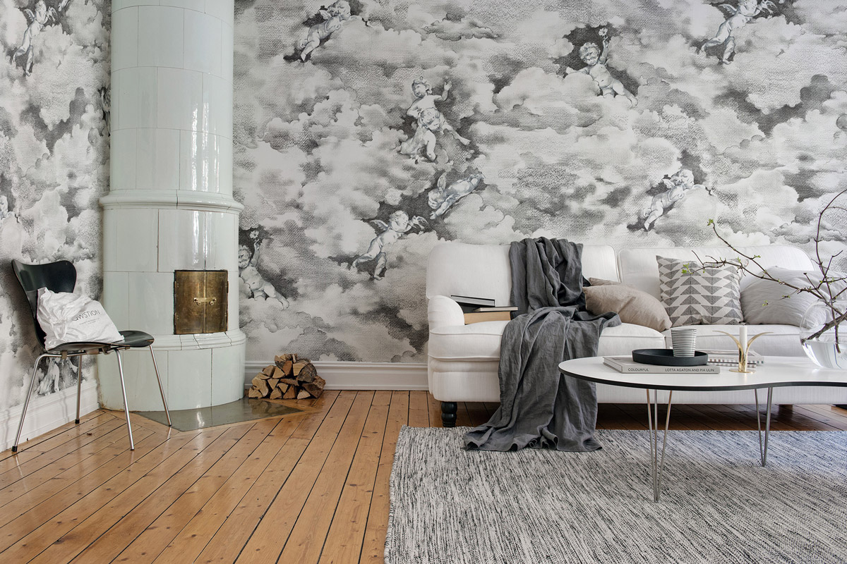 Wandbild Chubby Cherubs - Black/ White