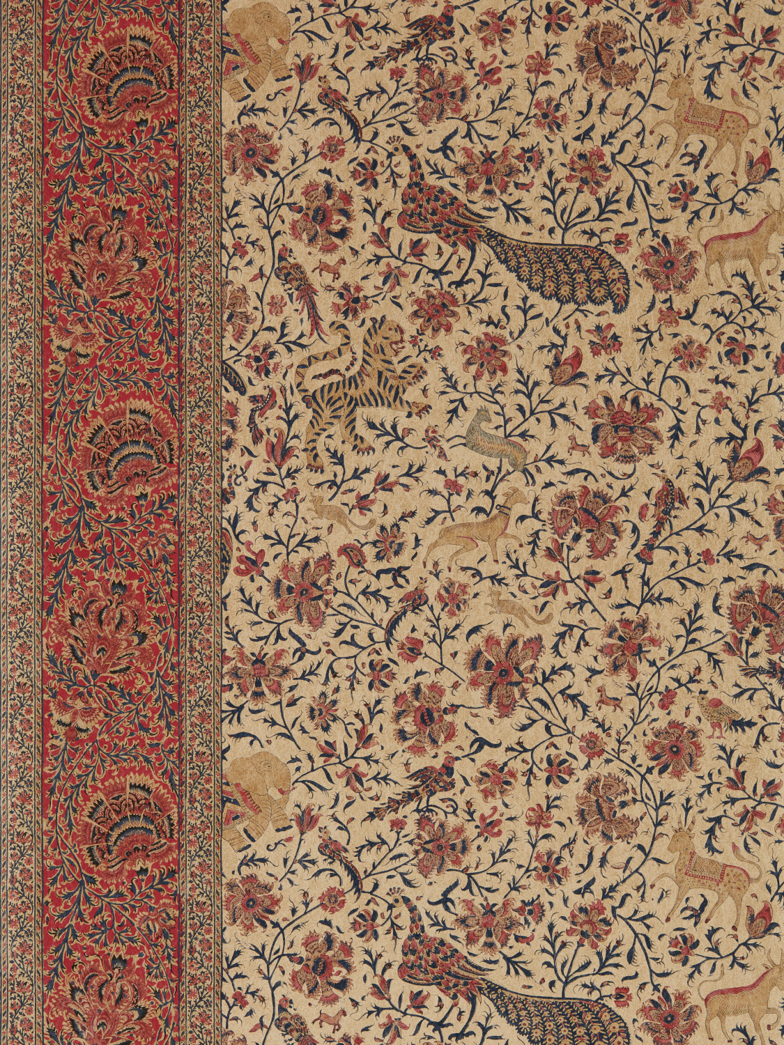 Tapete Mughal Menagerie - Indigo/ Madder