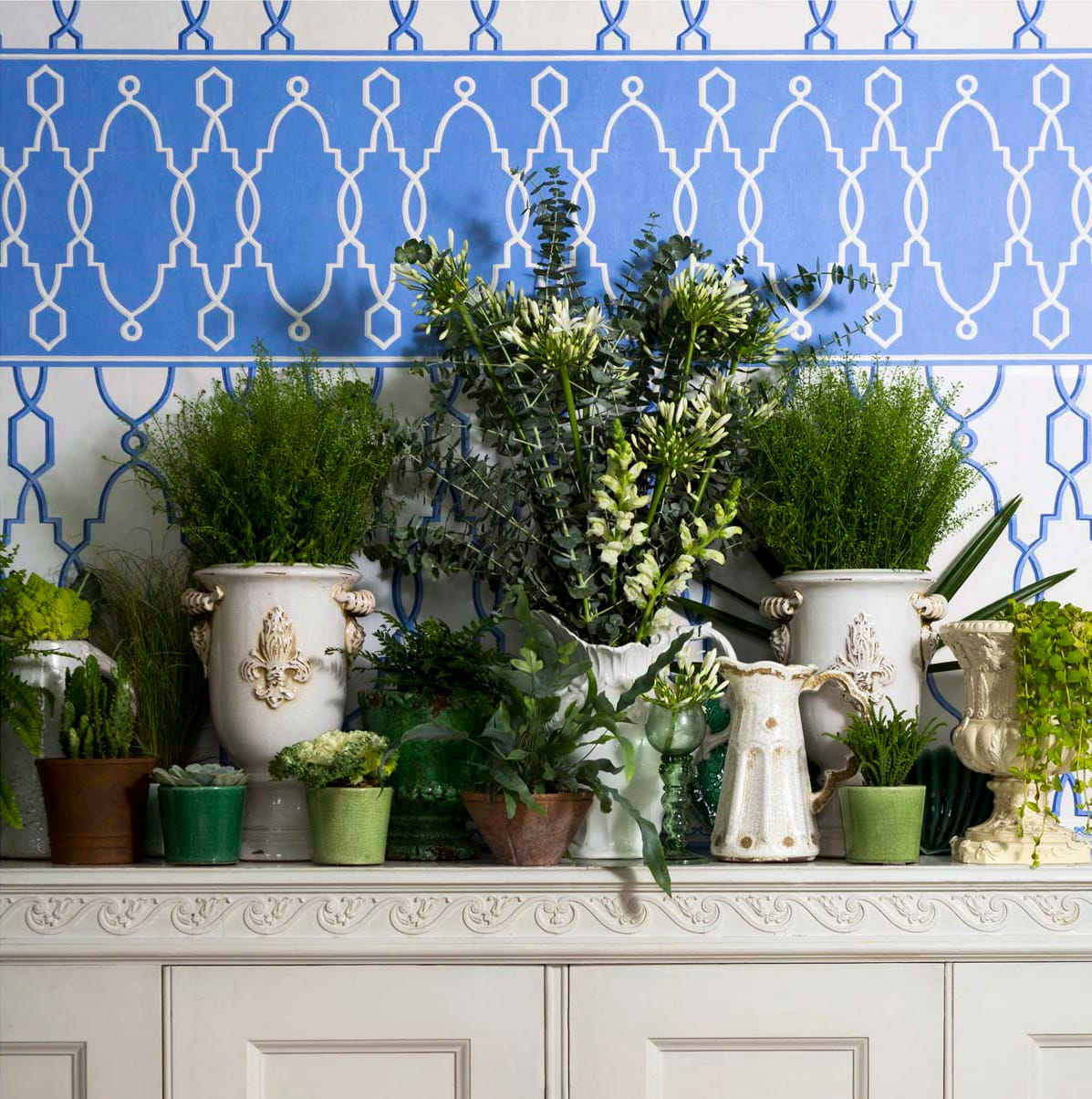 Carta da parati Parterre - Cobalt Blue