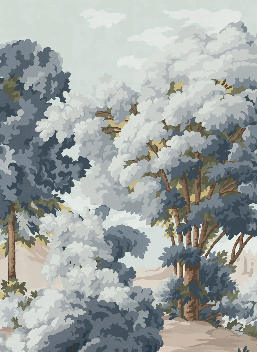 Papier peint Vallée des Peintres - Bleu Panel A