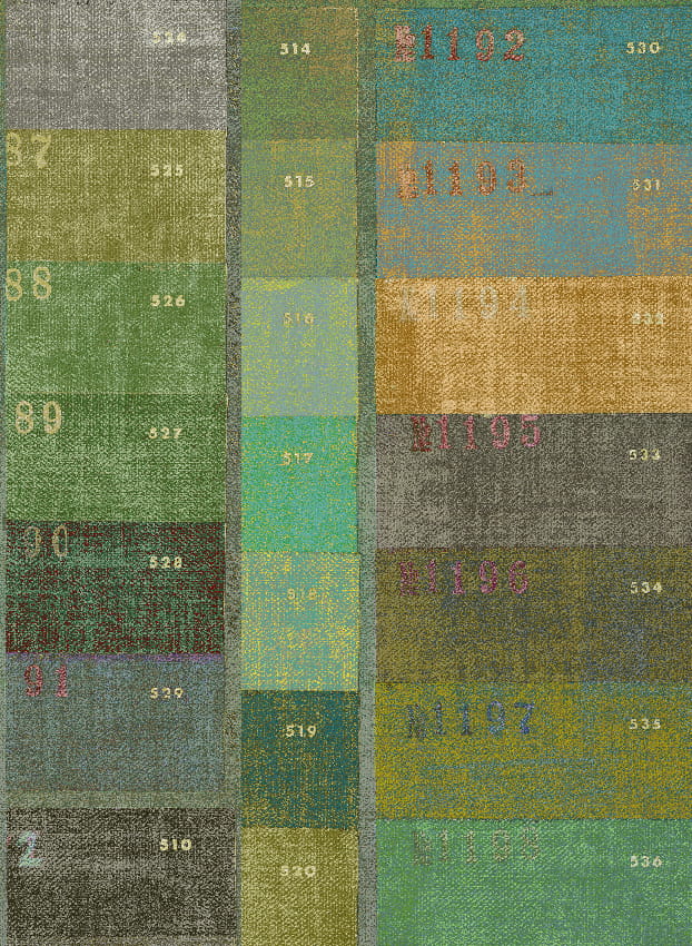Wandbild Festival - Green Panel 1