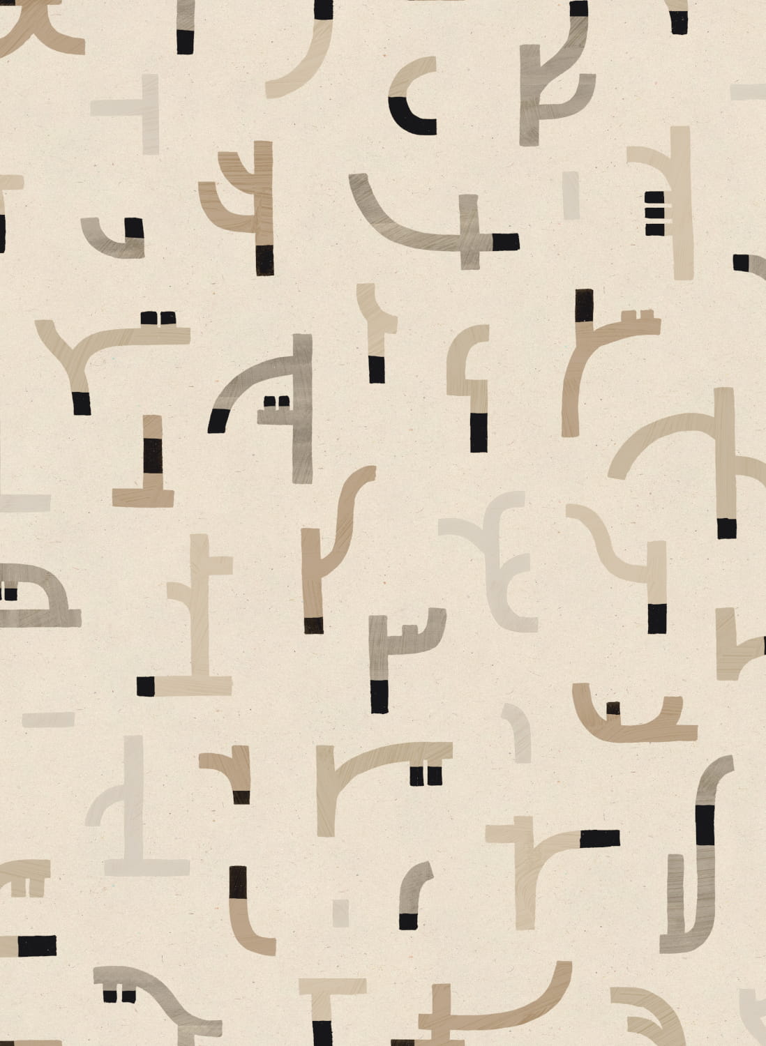 Tapete Tribal Tongue - Beige
