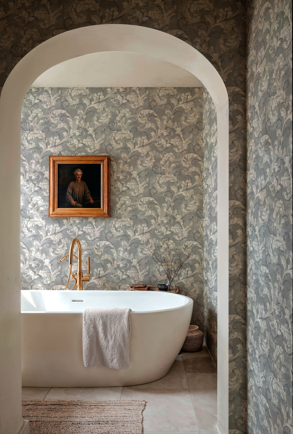 Tapete Byzantine Damask - Pearl