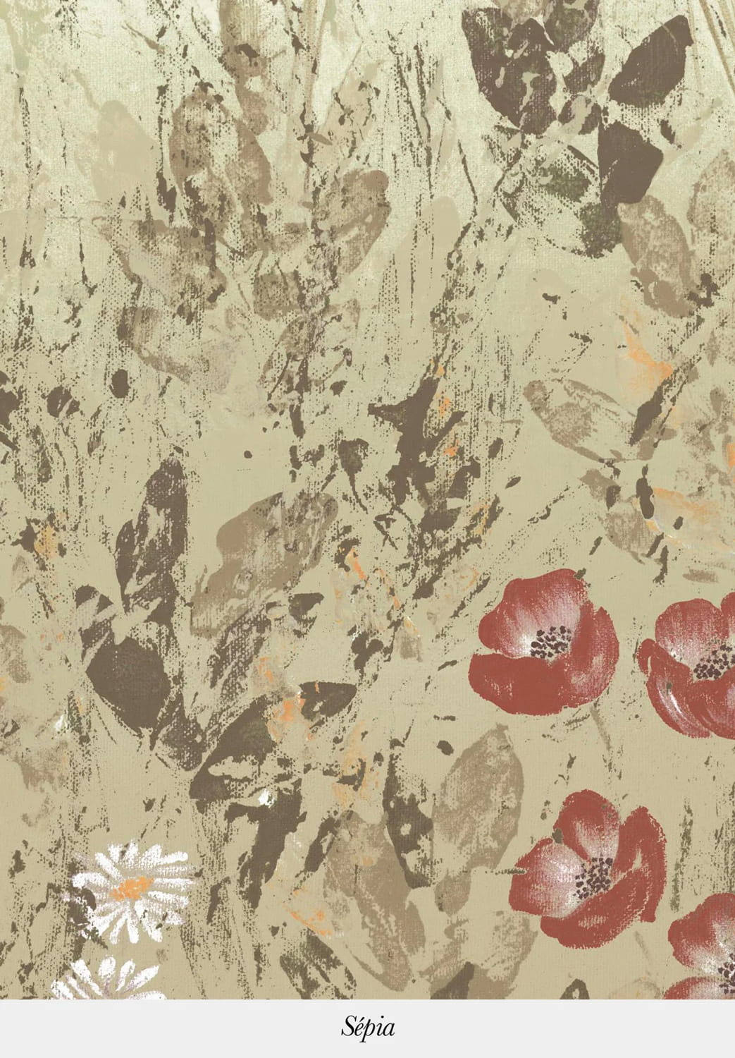 Wandbild Fresco - Sepia Panel A