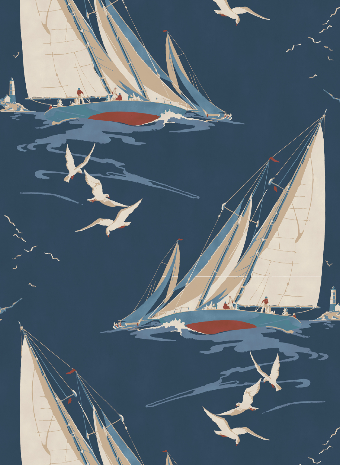 Tapete Round the Island - Indigo