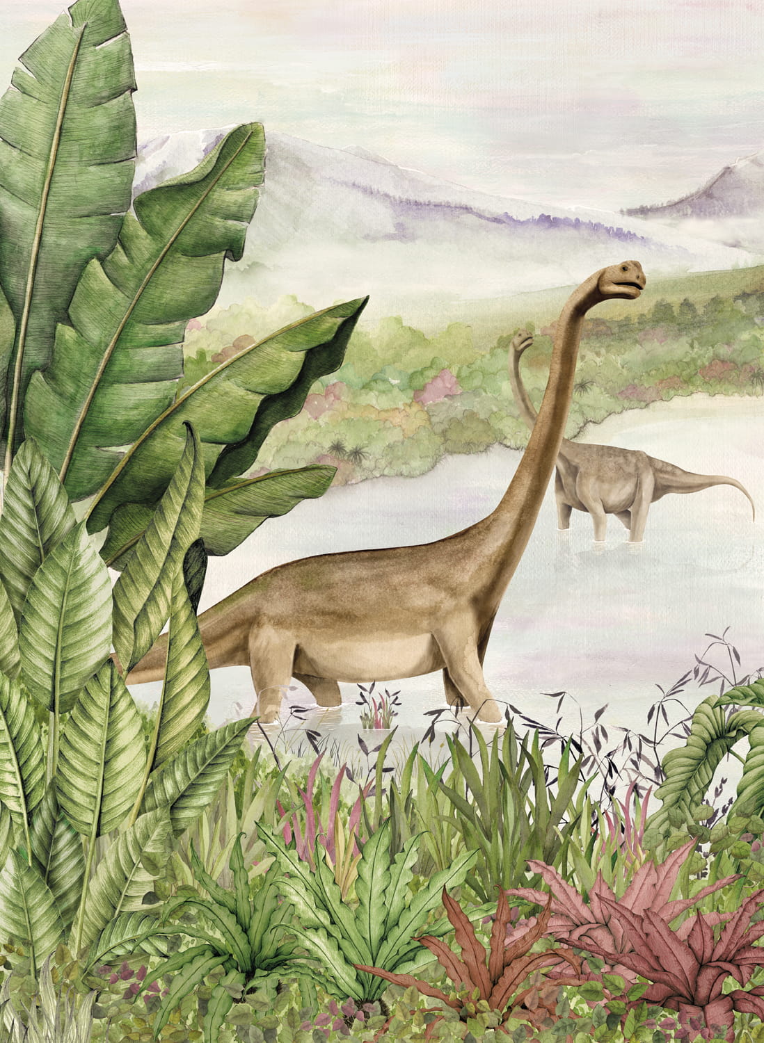 Wandbild Dinosaurs Park - Emerald