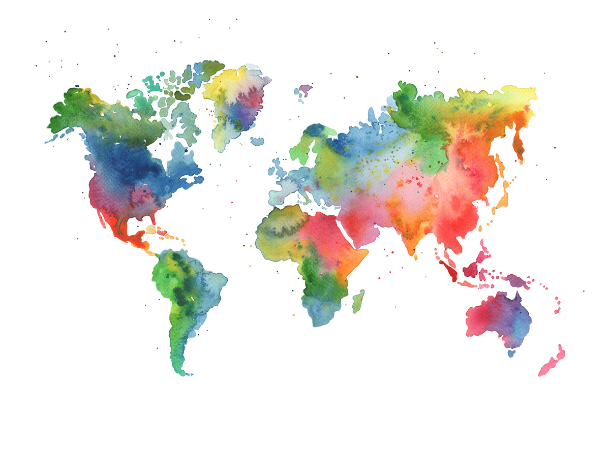Wandbild Rainbow/Dusky World - Rainbow World