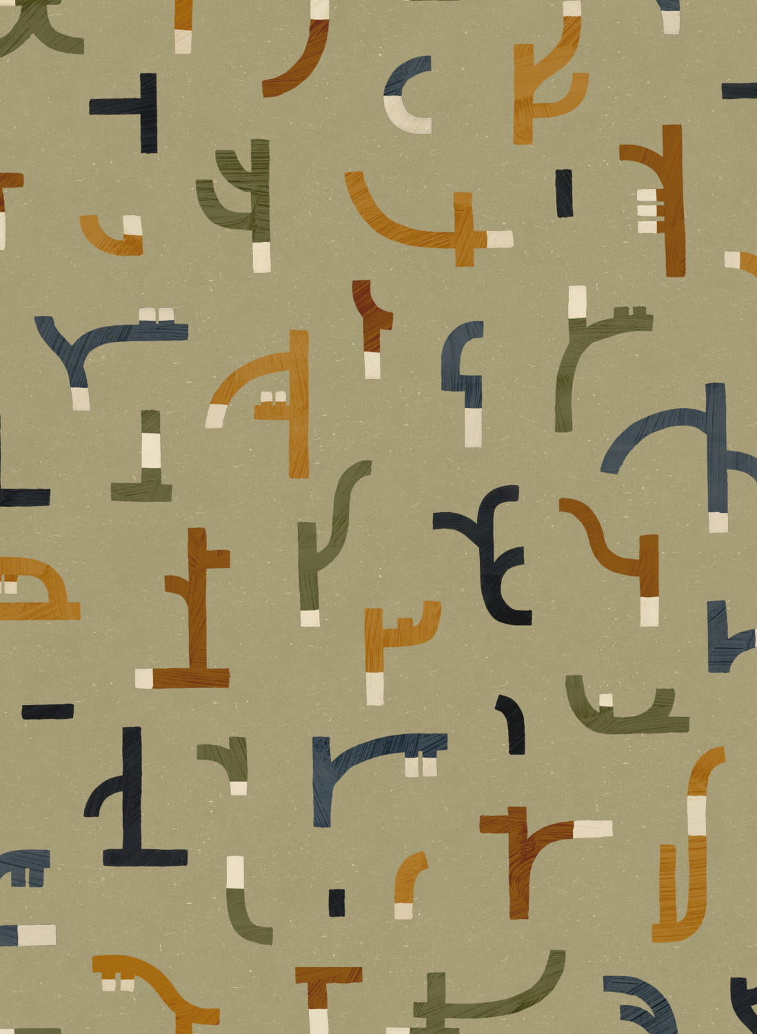 Tapete Tribal Tongue - green