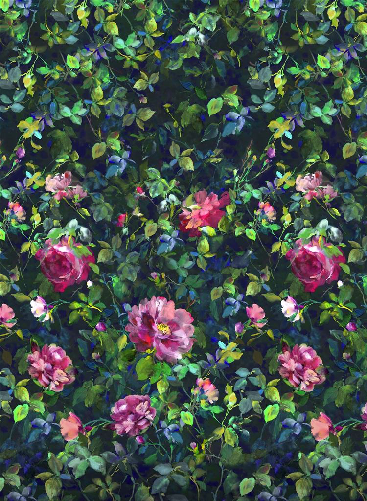 Tapete Gertrude Rose - Fuchsia
