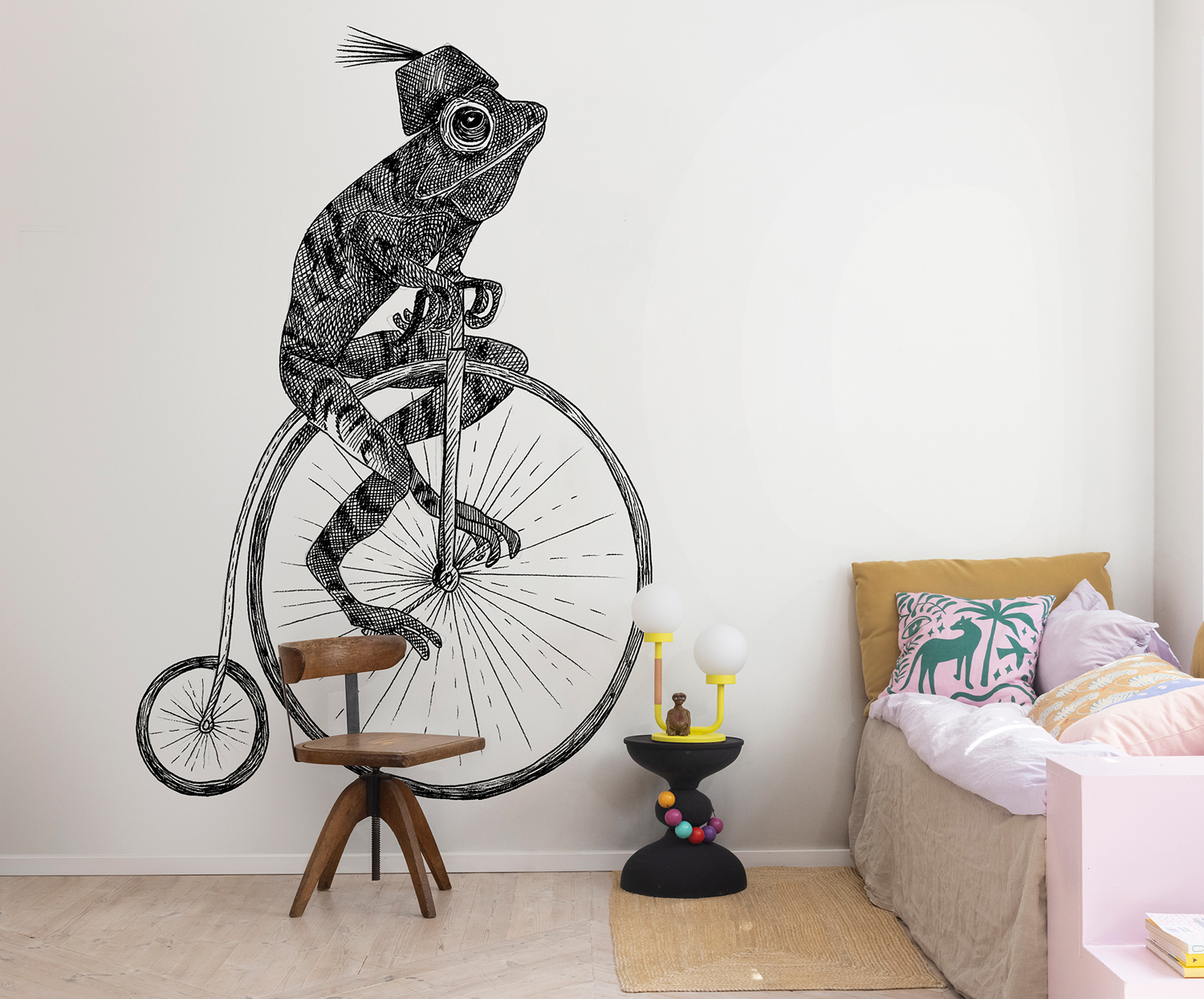 Wandbild Circus Animal Franky - Black/ White