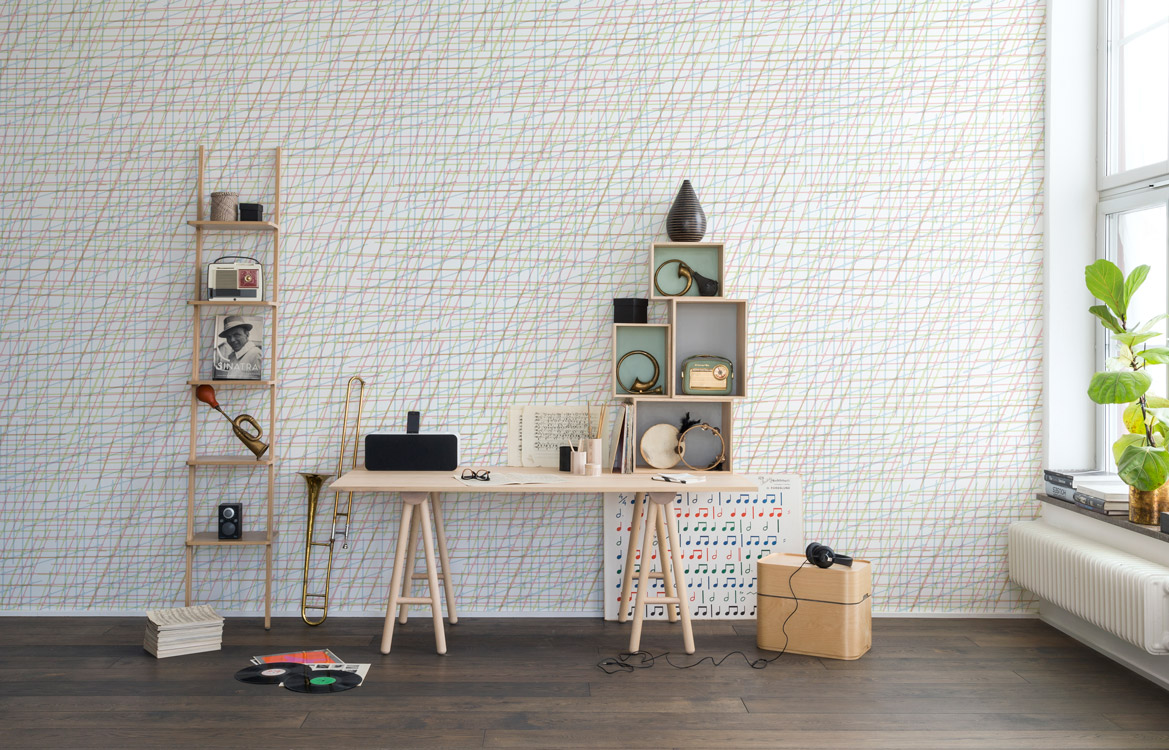 Wandbild Note Sheets - Offwhite