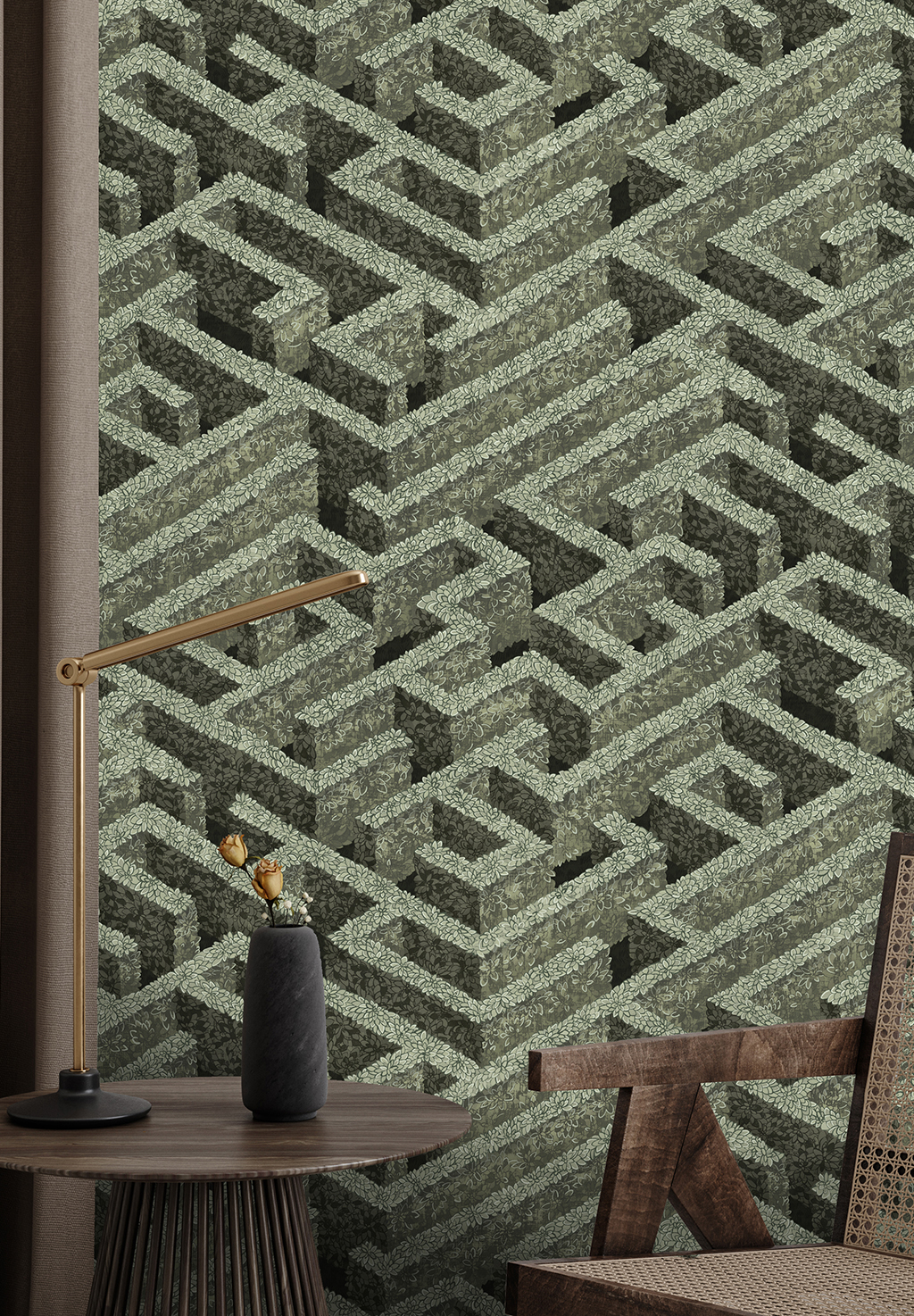 Tapete Labyrinth - Eucalyptus