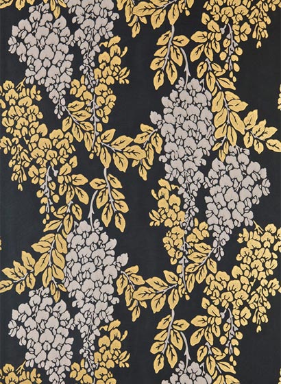 Tapete Wisteria - Off-Black/ Gold/ Charleston Gray