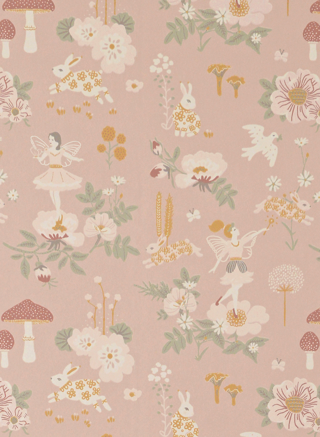 Tapete Old Garden - Dusty Rose