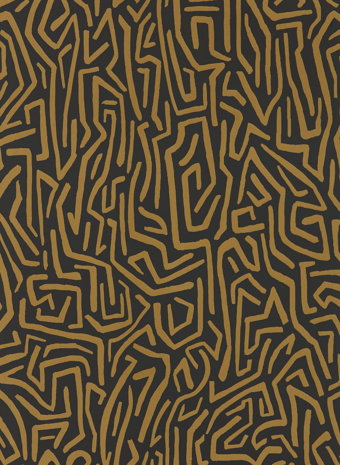 Tapete Melodic - Gold/ Black Earth