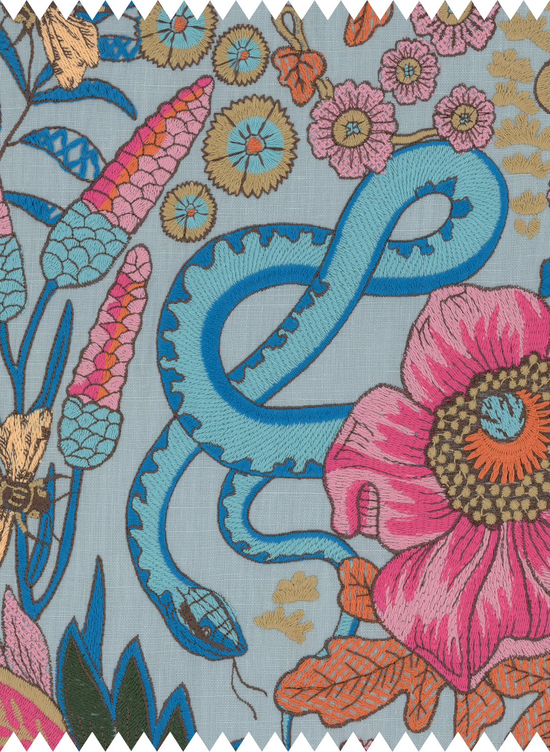 Fabric Giardino Segreto - Embroidered