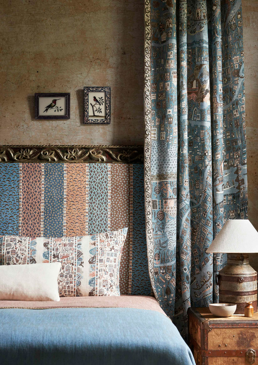 Fabric Asha Stripe - Blue Almond