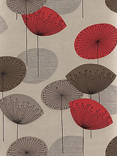 Tapete Dandelion Clocks - Red