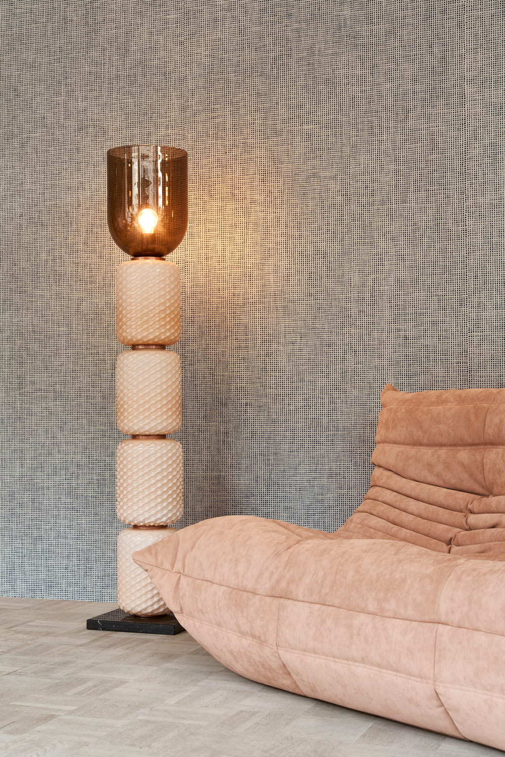 Tapete Waffle Weave - Navy Beige
