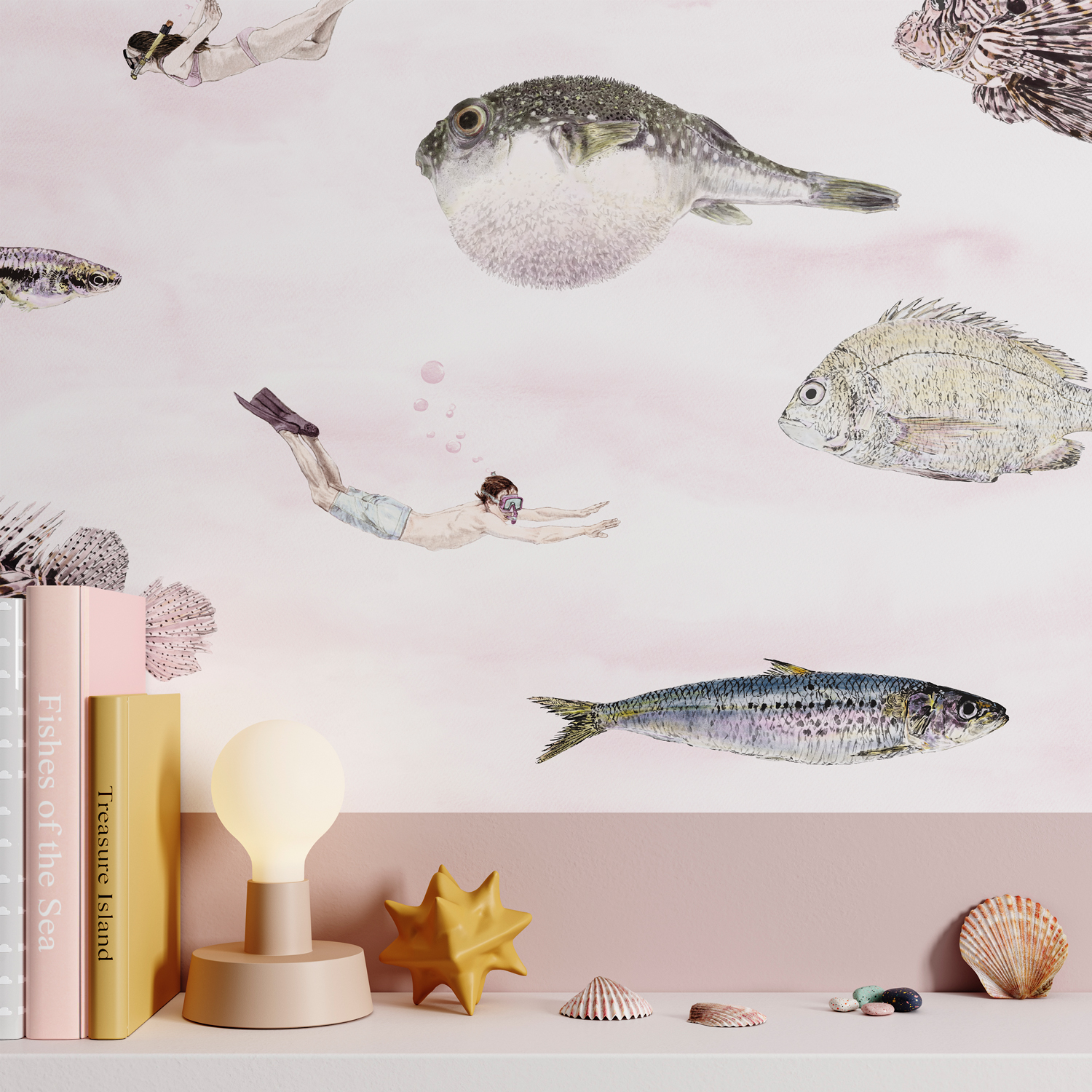 Tapete Classic Fish - Pink