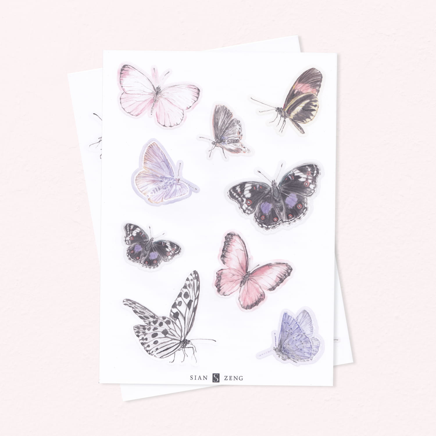 Wandsticker Butterfly - Blush