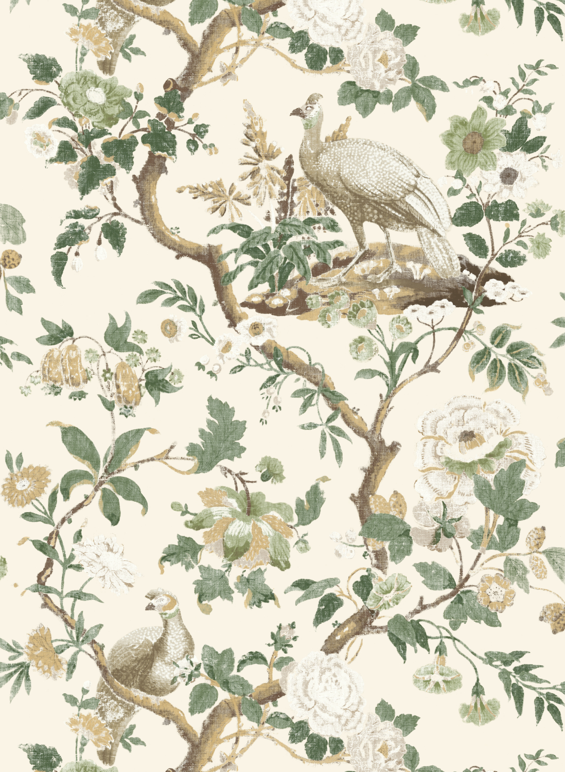 Tapete Broughton Rose - green
