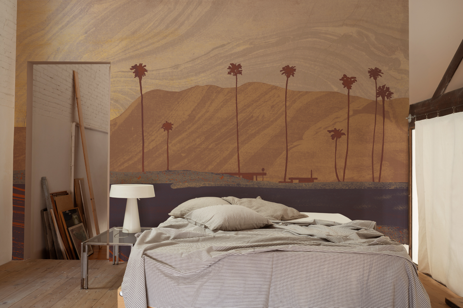 Wandbild Palms View - Mallow