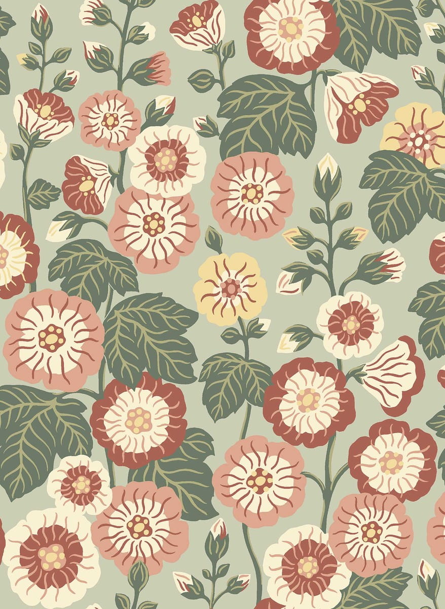 Tapete Happy Hollyhocks - 9172