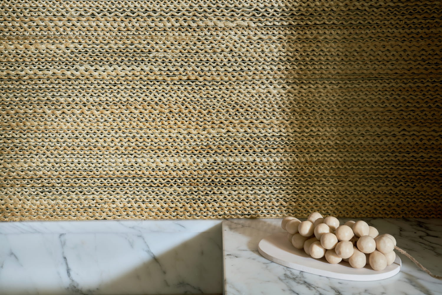 Tapete Abaca Tressé - Naturel Noir