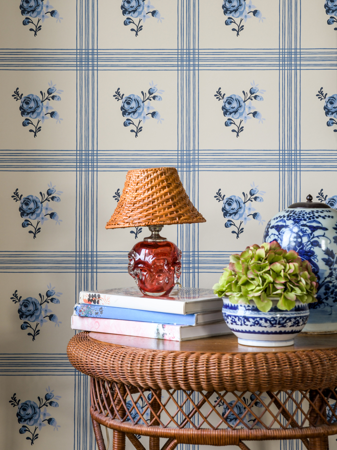 Tapete Rose - Delft Blue