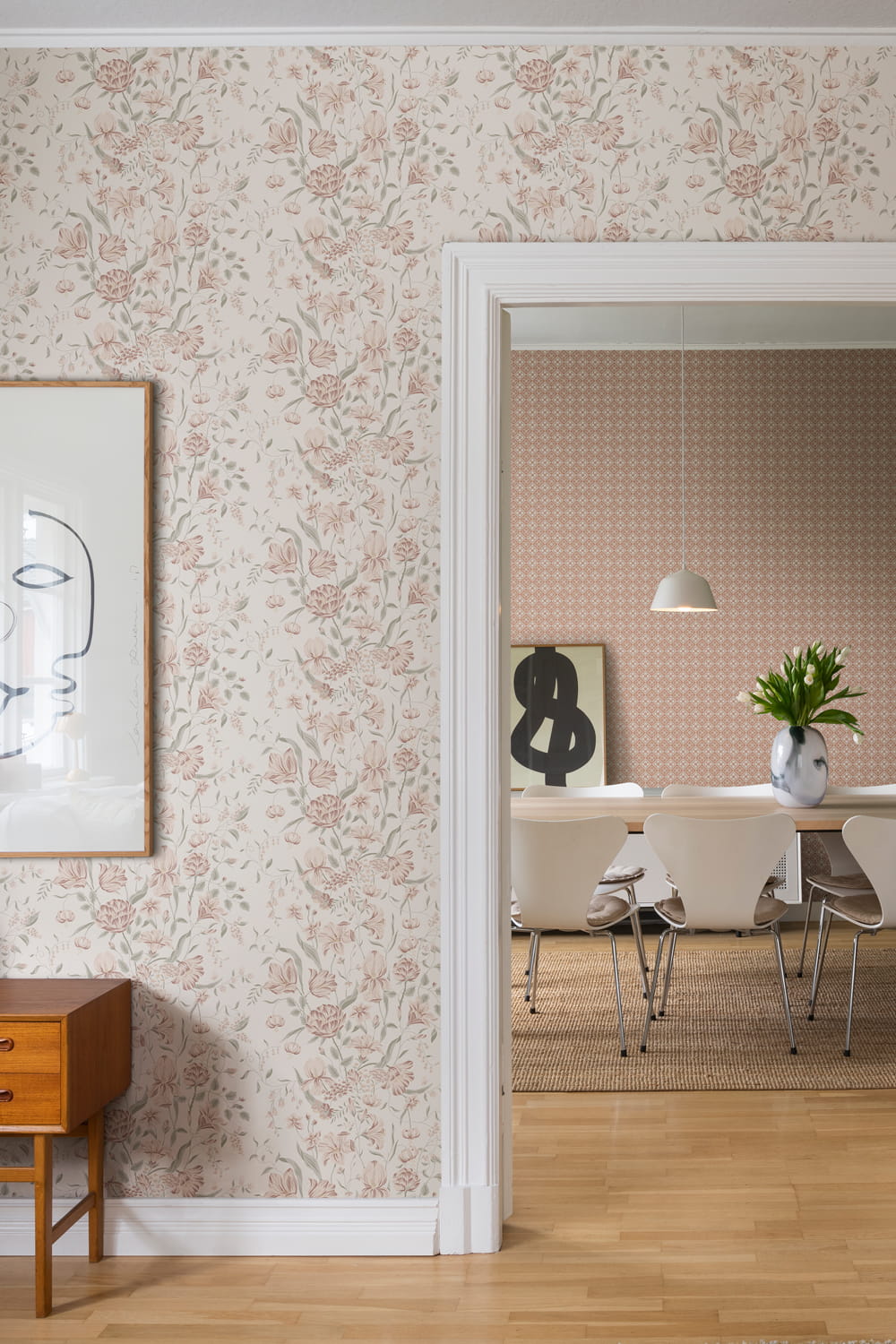 Tapete Karins Bukett - Powder Pink