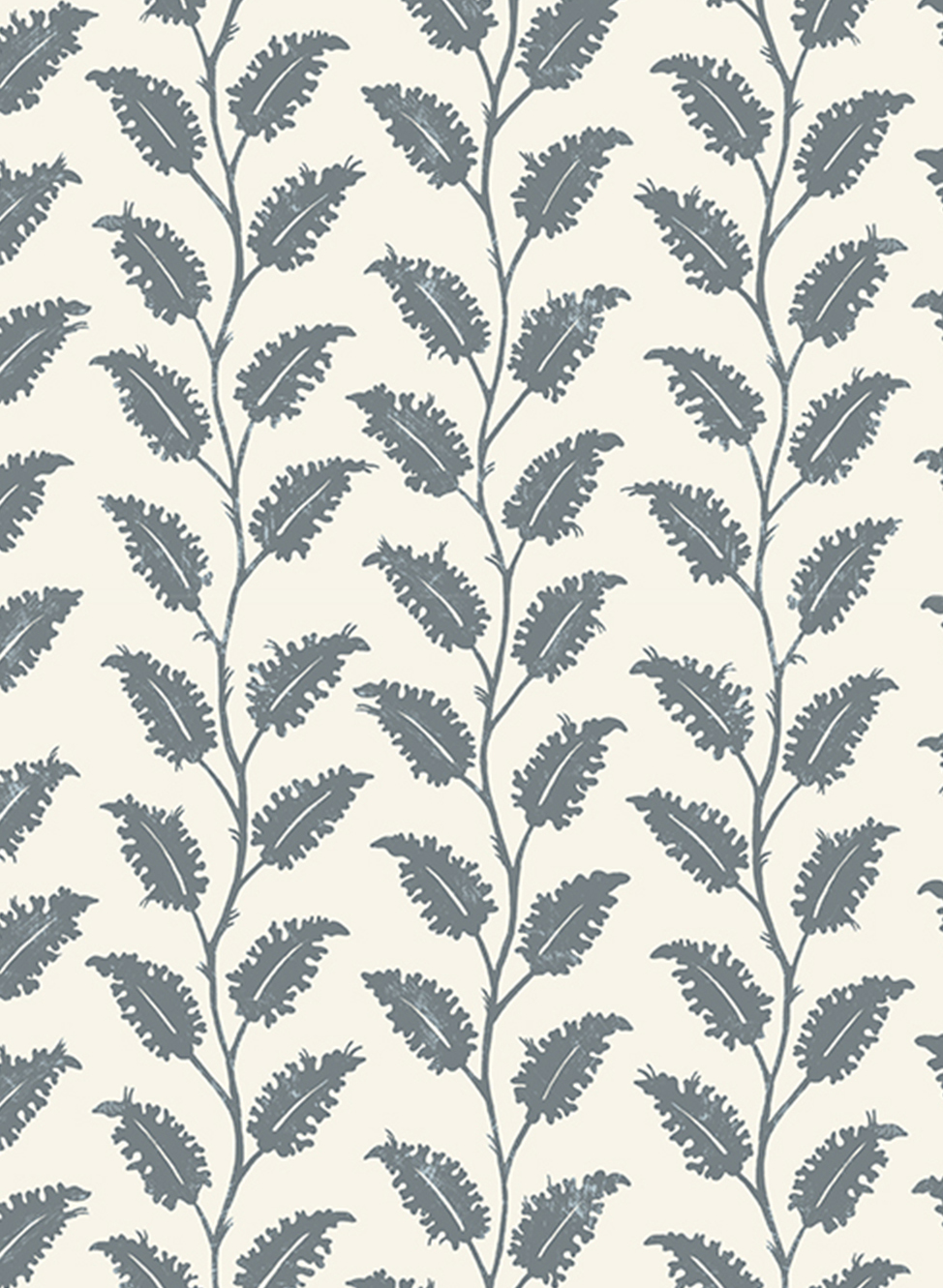 Tapete Leaf Wiggle - Bude Blue/ Cotswold White