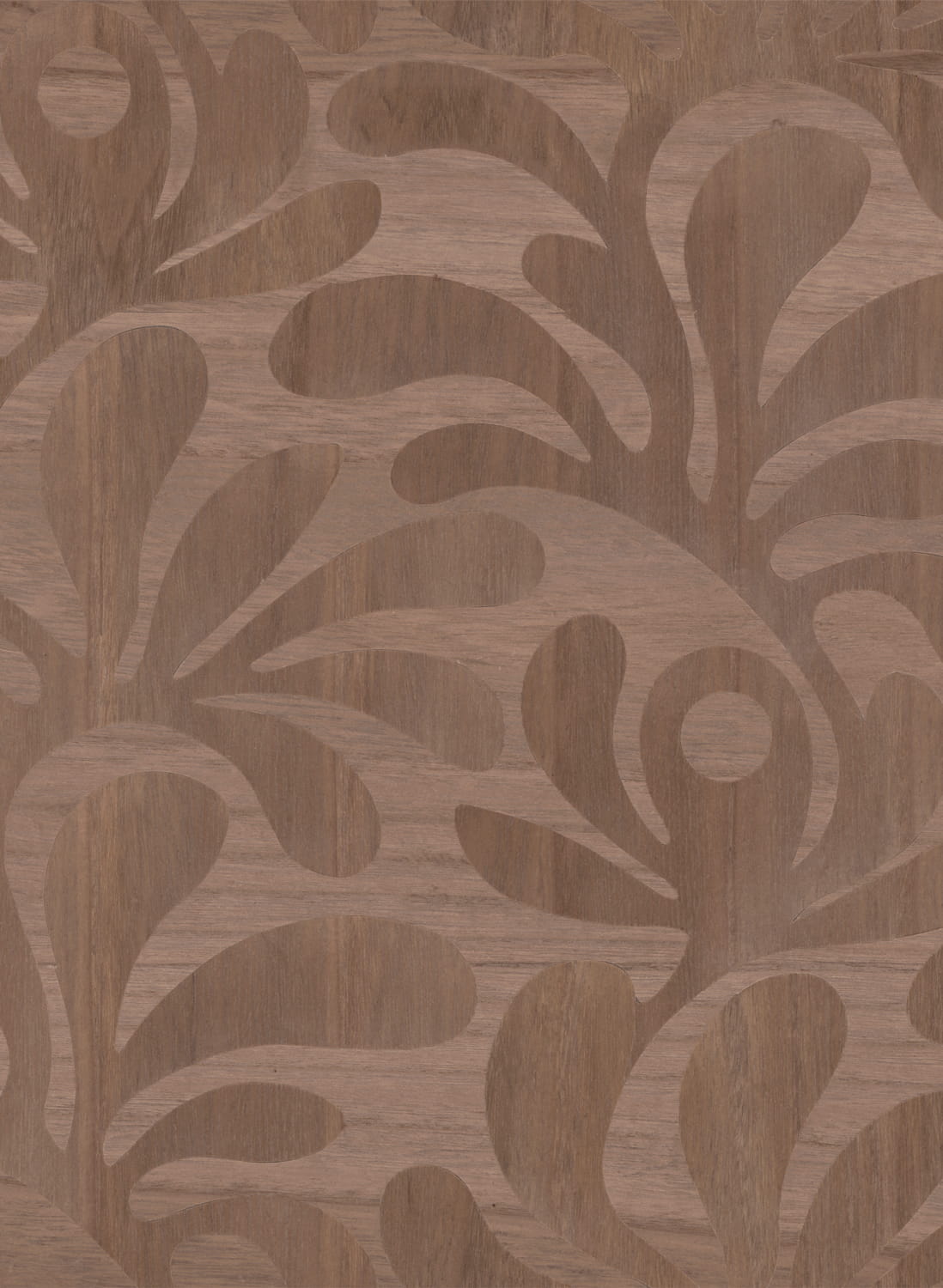 Tapete Woodblock Beetle Fern - Walnut
