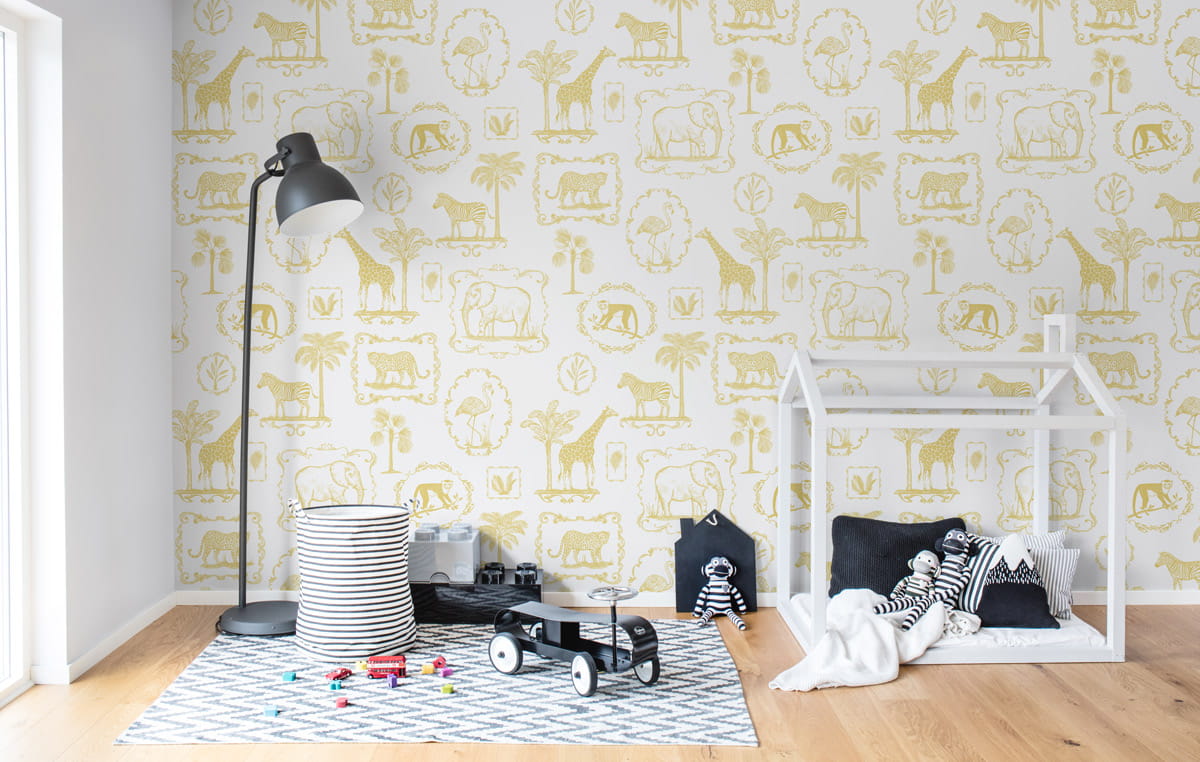 Wandbild Animal Party - Yellow