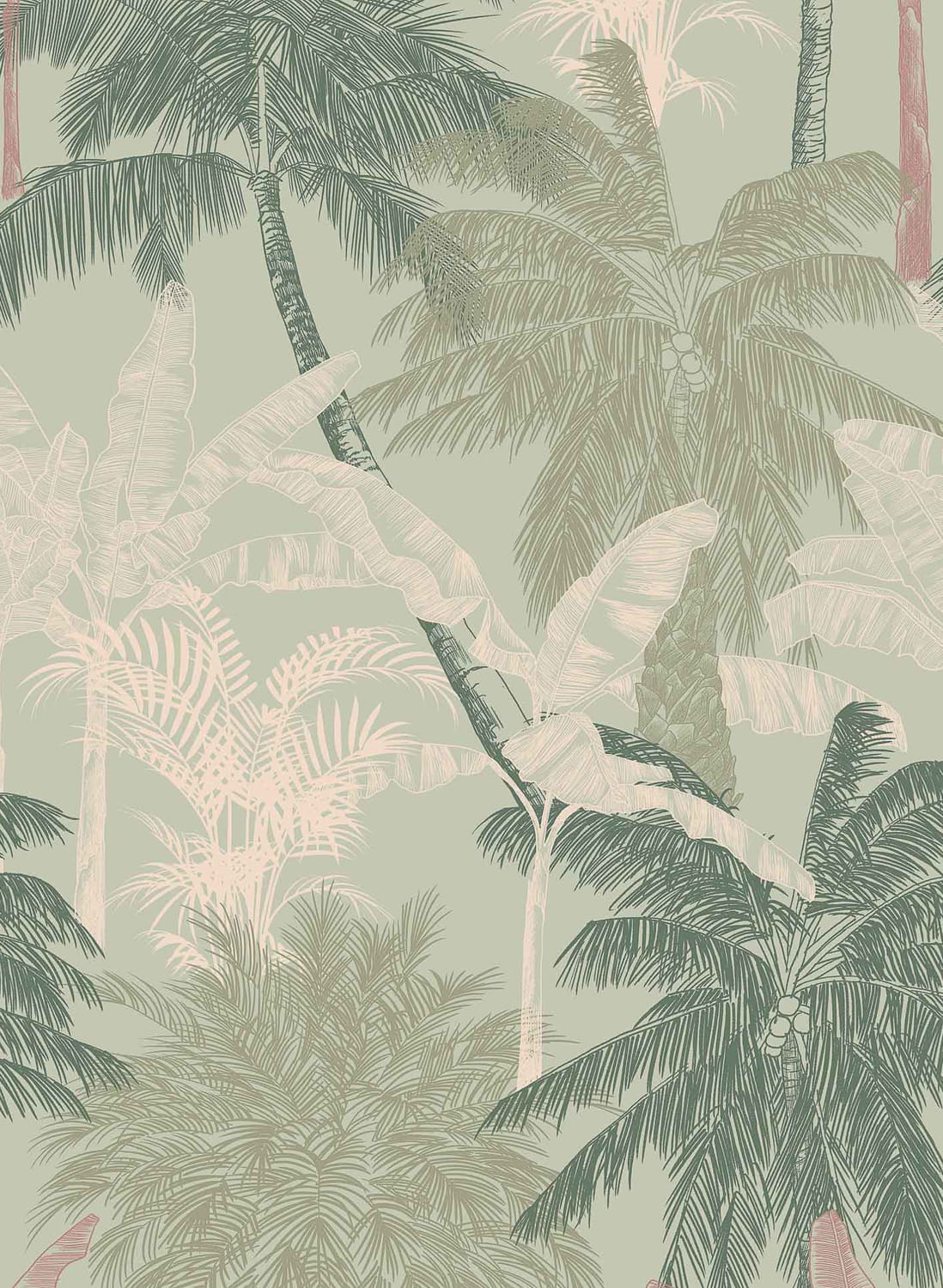 Tapete Palms - Menta