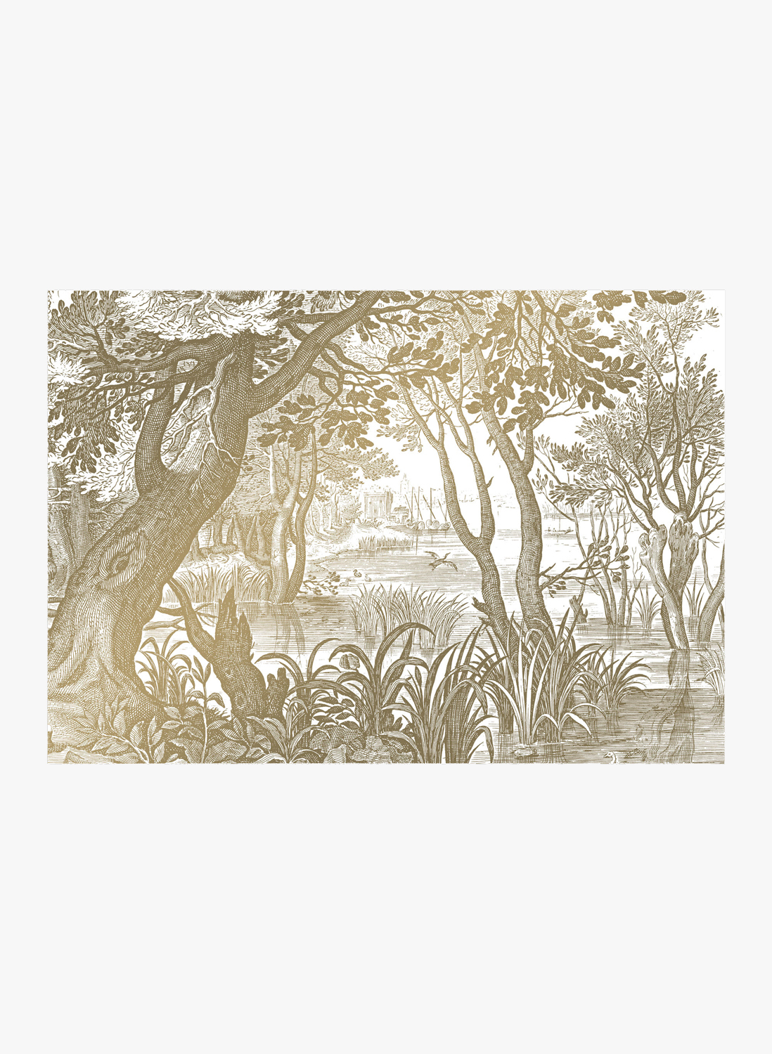 Wandbild Engraved Landscapes Gold 4 - XL