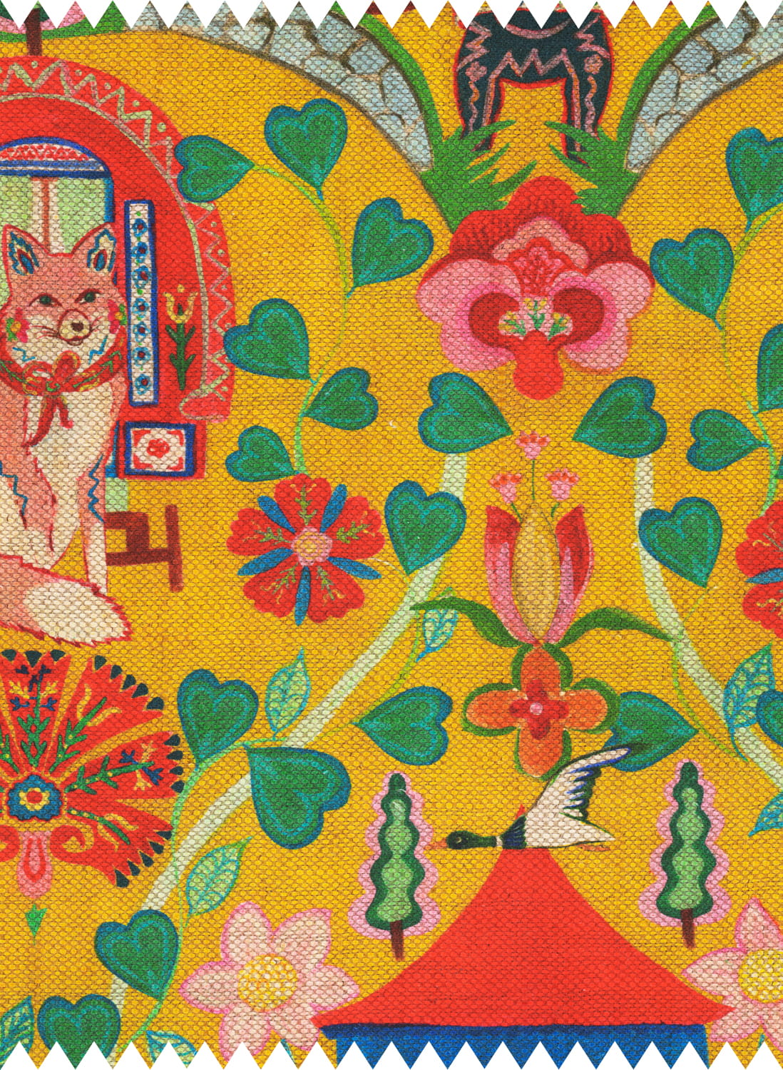 Stoff Gypsy Fairytale Lemon - Linen