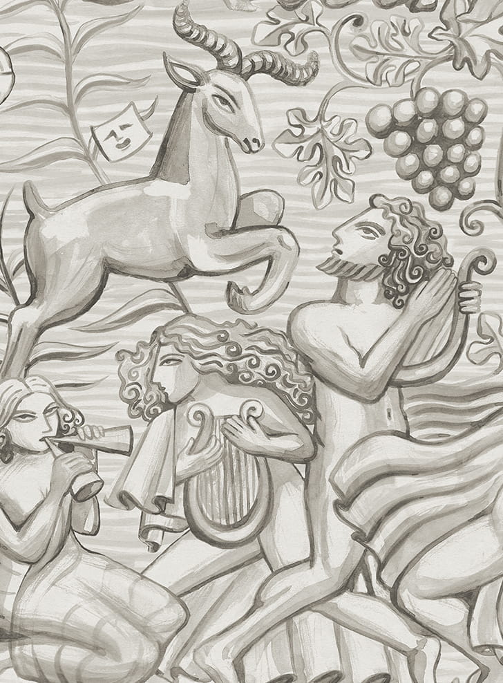 Wandbild Baccus - Graphite