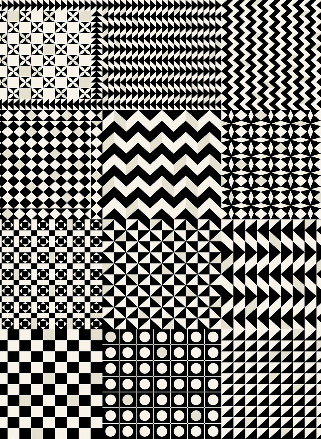 Tapete Geometrico - Black/ White