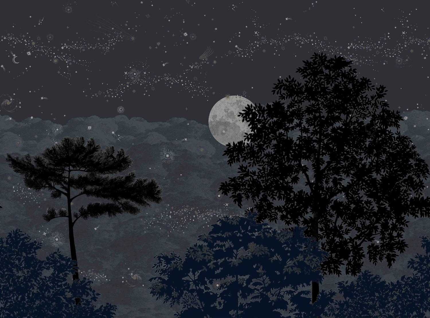 Wandbild Eclipse Nocturne - Panel A