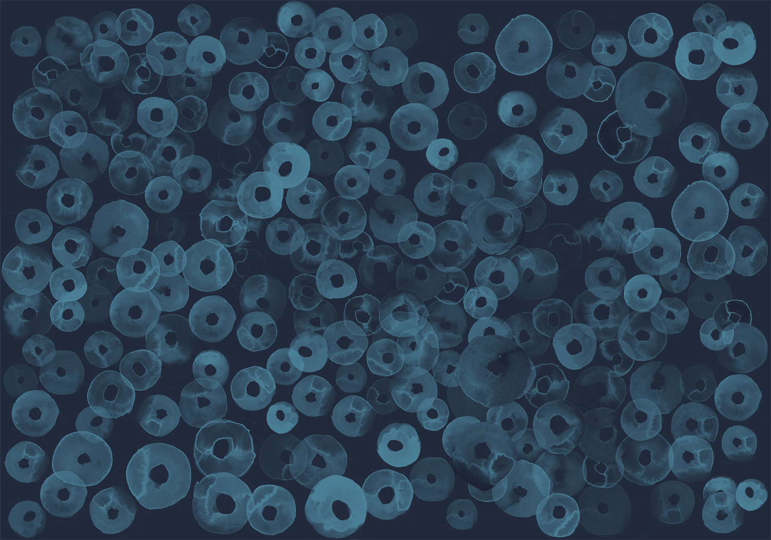 Wandbild Cellular Patterns - Sapphire