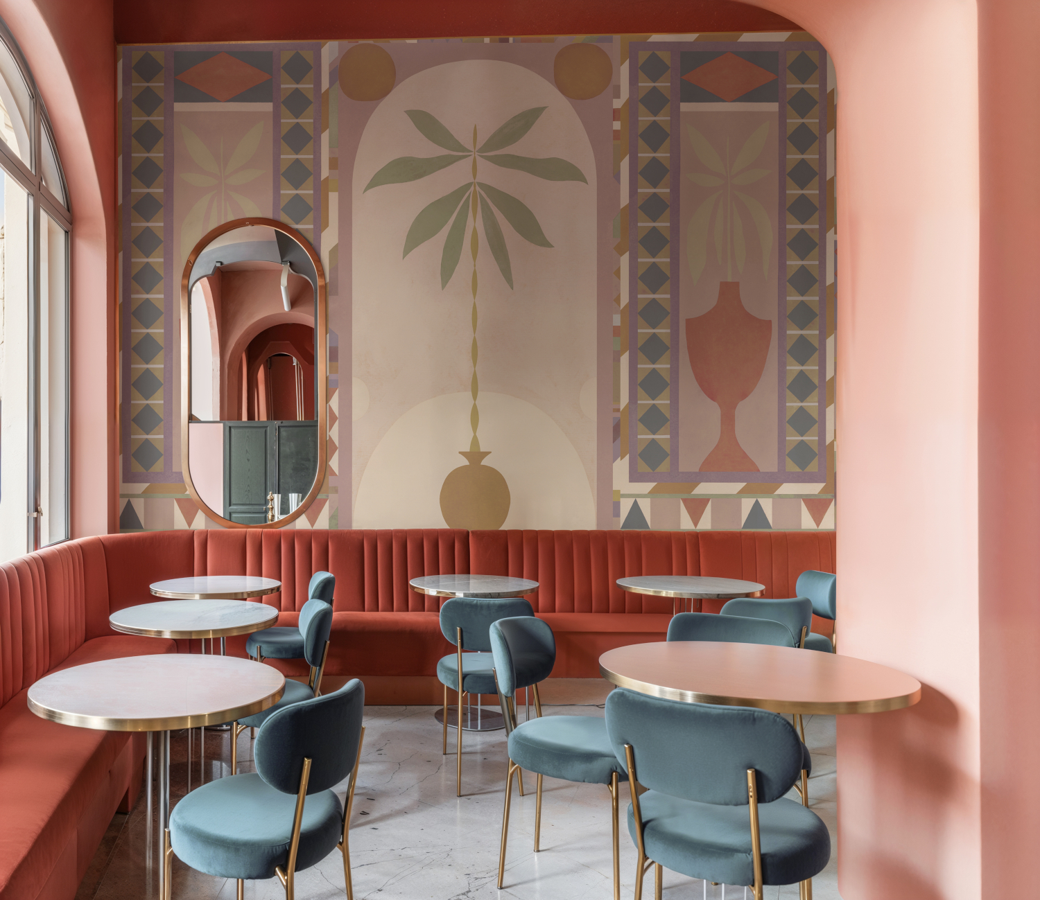 Wandbild Jungle Arches - Pink